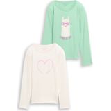 Tom Tailor - Shirt - Wool White - Lange Mouwen - Met Print