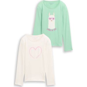 Tom Tailor - Shirt - Wool White - Lange Mouwen - Met Print