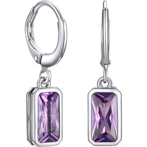 Lente Alexandriet Oorbellen Zilver 925 - Sieraden Dames - Juni Verjaardagscadeau