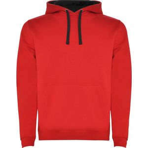 Roly Men´s Urban Hooded Sweatshirt RY1067 - Red 60/Black 02 - M