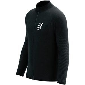 Seamless Zip Sweatshirt - Black Melange