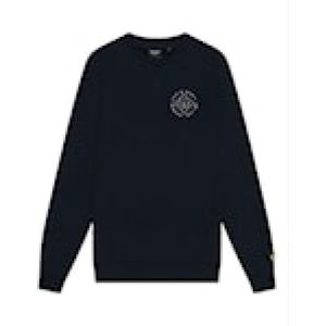 Lyle & Scott Stamp Crew Neck Sweatshirt Truien & Vesten Heren - Sweater - Hoodie - Vest- Donkerblauw - Maat XXL