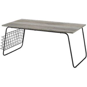 Walker Edison - Salontafel met tijdschriftenrek - Grey wash - 46hx51bx106l cm