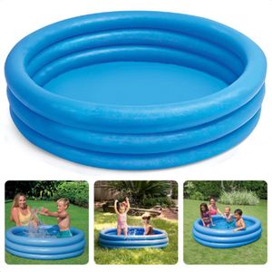 3-Rings Kinderzwembad - 114 X 25 Cm - Opblaasbaar Kinderbad Met 3 Luchtkamers - Opblaasbad Met Opbergzak - Zomer Waterpret Voor Kinderen