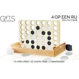 Gifts@Home- Vier op een Rij - Hout - Reisspel- Duurzaam