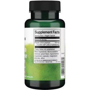Swanson - Papaya Enzym Papaïne - 12.000 USP-eenheden activiteit/mg - 100mg - 90 Vegetarische Capsules