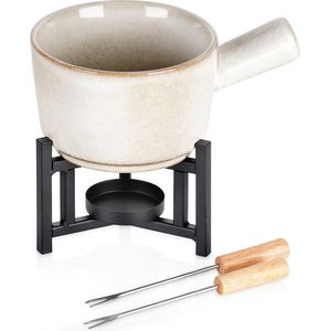 Fondueset Porselein 450 ml, 4 el. - Fonduepan - Kaas Fondue