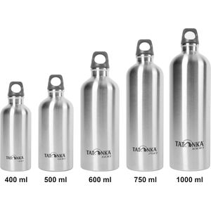 drinkfles RVS fles - onbreekbare fles van roestvrij staal - niet giftig (BPA-vrij), roestvrij, voedselveilig, vaatwasmachinebestendig - met oogje voor bevestiging