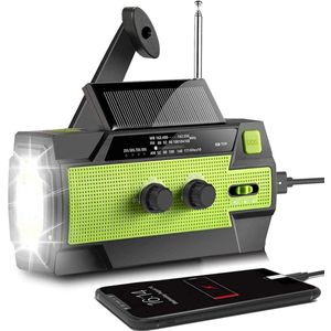 Noodradio Solar Opwindbaar - Noodradio Opwindbaar - Opwindbare Radio - Powerbank Zonne Energie