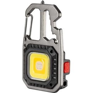 Sleutelhanger LED COB | Gewoon goed! - Karabijn - Draagbare Mini-Werklampen met 7 Modi - Waterdicht - Multi tool - USB-C oplaadbaar - Ultra Sterk Licht - Flesopener - Magnetische - Ideaal voor Camping, Reparaties en Noodgevallen