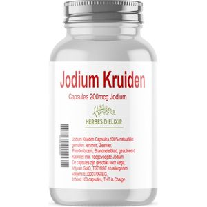 Herbes D'elixir Jodium capsules - 90 capsules - 200 mcg Jodium - Veganistische capsules