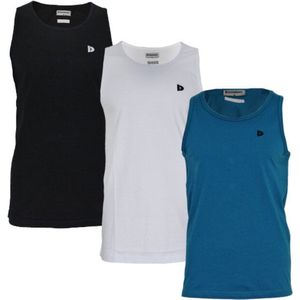 3-Pack Donnay - Muscle shirt (James) - Tanktop - Heren - Black/White/Petrol (557) - maat M