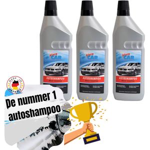 KLARO Wash & Wax Auto Shampoo 1L - De Snuffelaar® - 3 X 1000 ML - Wax-formule voor Auto's - Motor - Caravan