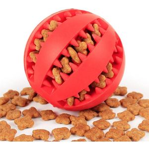 Paws and Claws - ROOD - Rubber Dental Massage bal - 6 cm doorsnee  - hondenspeelgoed - tandplak voorkomend