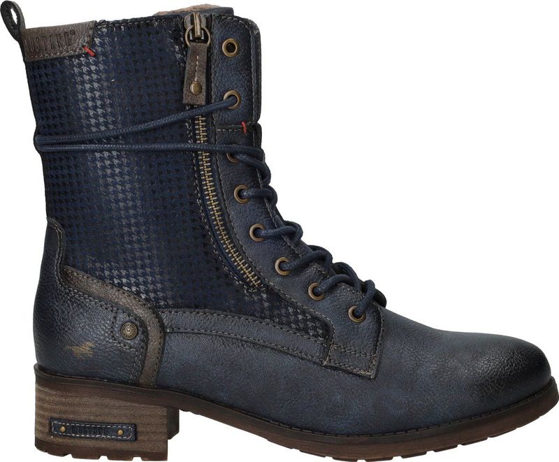 Mustang - Veterschoenen Hoog - Blauw - Veterboots