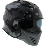 Vito Jet Bruzano helm camo motorhelm scooterhelm (M)