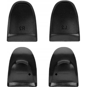 Extended Grips - L2 R2 Soft Touch Controller Extenders Buttons Extension Trigger for PS4(Black) .