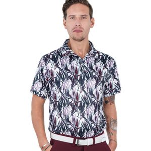 Func Factory mannen Polo Leaf print maat L