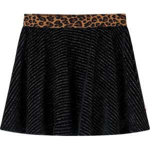 vidaXL - Kinderrokje - met - luipaardtailleband - 92 - zwart