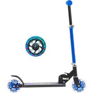 Sajan - Kinderstep - Step - Step met LED Wielen - Aluminium - Blauw - Autoped - Scooter