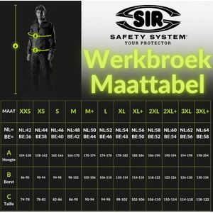 VELVET COLOR Werkbroek Heren - Werkbroeken Heren Hi-Vis Geel/Blauw - EN ISO 20471 Klasse 2 - Versterkte Zakken