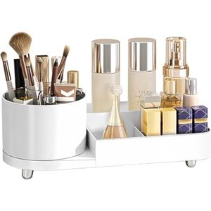 360° Make-Up Organizer – Draaibare Cosmetica Toren met Compartimenten – Voor Badkamer & Kaptafel