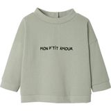 Vertbaudet - Aanpasbaar Sweatshirt - Baby - Met Boodschap - Geborsteld Fleece