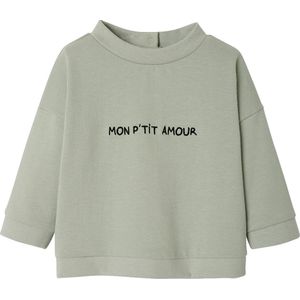 Vertbaudet - Aanpasbaar Sweatshirt - Baby - Met Boodschap - Geborsteld Fleece