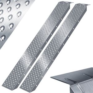 MASKO - Oprijplaat - Zilver - Verzinkt Staal - Antislip - Set van 2