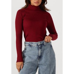 Ydence Knitted Top Kit Tops & T-shirts Dames - Shirt - Bordeaux - Maat XL
