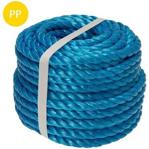 polypropyleen touw blauw Stabilit 8mm dik 25meter lang 130kg trekkracht