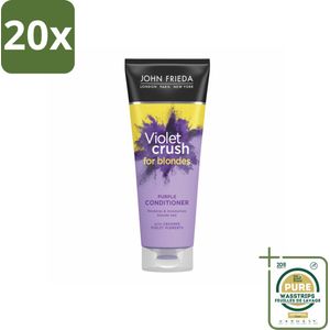 20 x John Frieda – Conditioner – Sheer Blonde Colour Renew Zilver – Neutraliseert gele tonen – 250 ml - Grootverpakking - Koffiezetapparaat