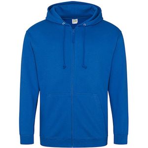 Vegan Hoodie met ritssluiting en capuchon Royal Blue - XL