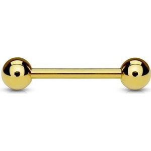 Piercing gold plated basis 14 mm