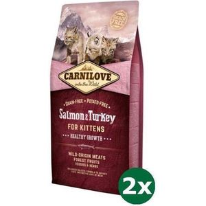 Carnilove salmon / turkey kittens kattenvoer 2x 6 kg