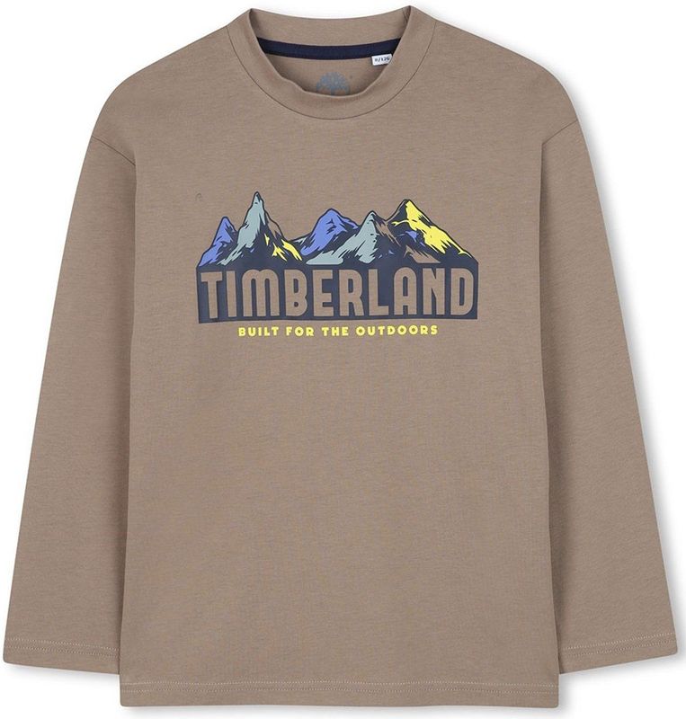 Timberland - T60537 - T-shirt - Bruin - Lange Mouwen - Jongens
