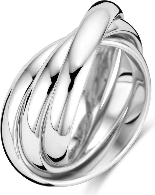 Zilver - Gerhodineerde Trinity Ringen - 925 Zilver - 18.50