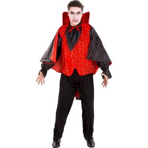 dressforfun - Herenkostuum graaf Dracula S - verkleedkleding kostuum halloween verkleden feestkleding carnavalskleding carnaval feestkledij partykleding - 300169