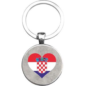 Sleutelhanger Glas - Vlag Kroatië