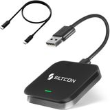 Siltcon - 2-in-1 Dongle - Geschikt voor Carplay - USB-A - USB-C - Zwart - 2025 model