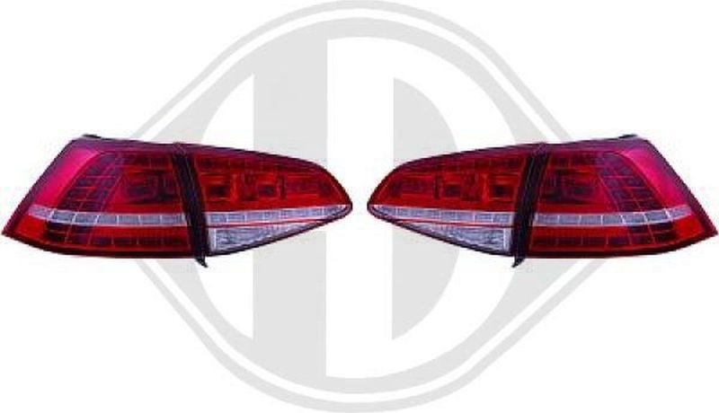 Achterlichtenset - Rookgrijs - Vw Golf Vii (5G1, BQ1, BE1, BE2) - Model 2012-08 tot 2021-03