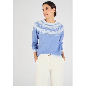 Damart - Jacquardtrui met glanzende thermolactylgarens - Dames - Blauw - XS