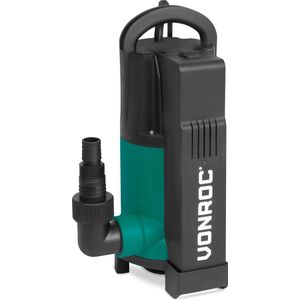 VONROC Dompelpomp - Vuilwaterpomp - Waterpomp – 750W – 14000 l/h – Voor vuil- en schoonwater – Met geïntegreerde vlotter