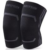 Bodyprox - Knie Compressie Sleeve - 2 Pack - Kniesteun - Voor Mannen en Vrouwen