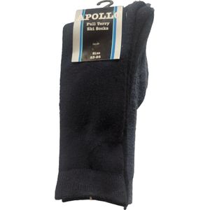 Apollo Full Terry Ski Socks - Maat 23 - 26 / warme huissokken / Kinder huissokken / Sokken - Donkerblauw / Blauw - One size - jongen - skisokken