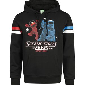 Sesame Street Sesamstraat Fever - Elmo & Koekiemonster Heren Trui met capuchon - zwart - M
