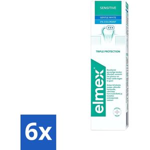 6 x Elmex - Tandpasta - Sensitive Whitening - Triple Protection - 75 ml - Tandpasta - Gevoelige Tanden - Whitening - Elmex - Mondverzorging