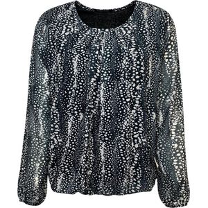 Pink Lady blouse zwart/wit print LM - maat S