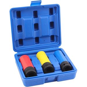 3-delige set beschermers voor 1/2 inch aluminium velgen en dopsleutelset 17, 19, 21 mm - Gereedschap voor wielwissel en wielmontage