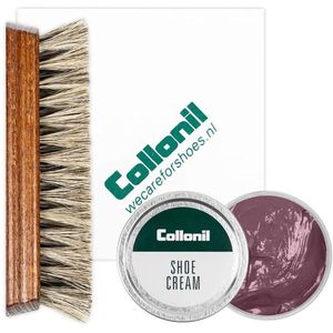 Collonil schoenpoets | Schoenpoets set | Shoe cream | Borstel | Poetsdoek | Kleur: Rosewood